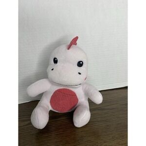 Dinosaur Plush Animal Toy White Red RMS International Small Front Pocket 7.5"